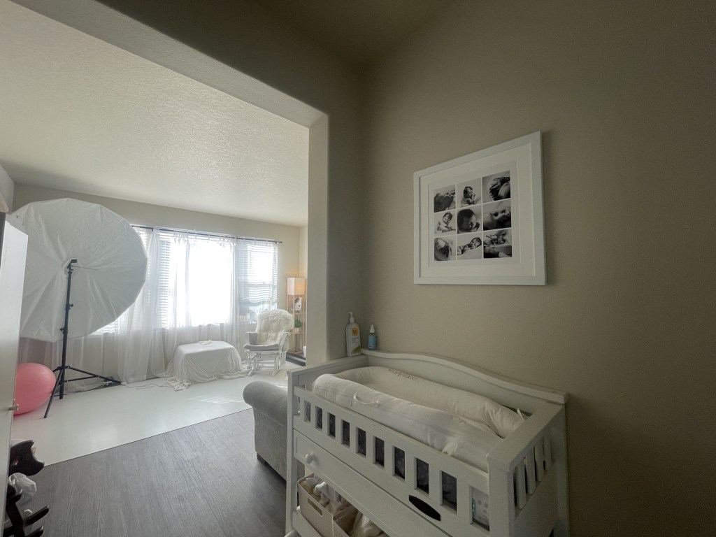 diaper changing table and wall art